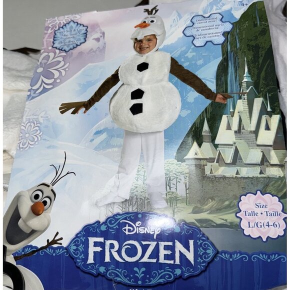 Disguise Disney Frozen Snowman Olaf Halloween Costume Toddler Boys Girls L 4-6 - Picture 2 of 9